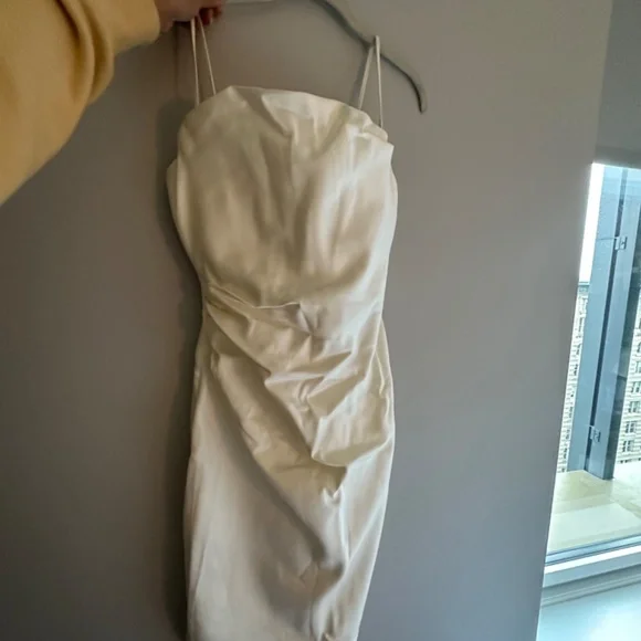 House of CB White Satin Anja Dress - Picture 3 of 5